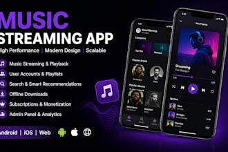 develop a music streaming app music app streaming website for android and ios