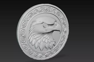 sculpt 3d relief,ornamental round frame,wall relief,3d printable,coin stl,plaque