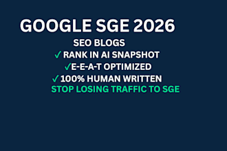 write SEO blog posts that rank on google sge 2026