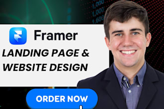 build responsive SEO optimized framer website landing page design