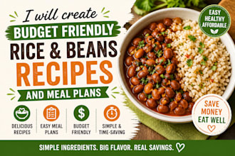 create budget friendly rice and beans recipes and meal plans