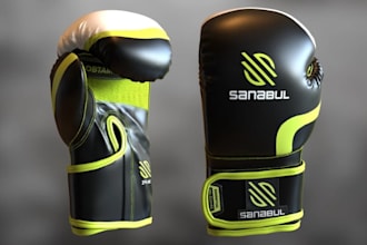 do 3d sportwear, unique sock, jersey, shoe, glove sneakers design and amination