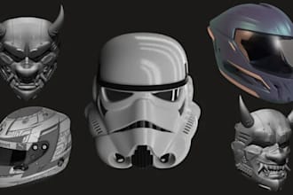3d print and paint custom cosplay helmet or mask with high detail