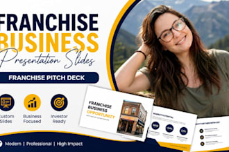 design franchise business presentation slides, franchise pitch deck