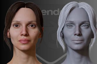 model 3d head statue, 3d face action figure, 3d headbust scan sculpt in stl, 3mf