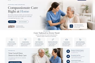 build squarespace home care website health care doctor elderly care website