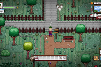 design pixel art game environment background scene tileset parallax retro 2d art
