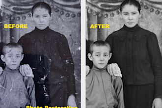 fix, restore and enhance your old damaged photos