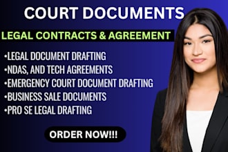 professionally draft, review, and rewrite legal contracts and agreements