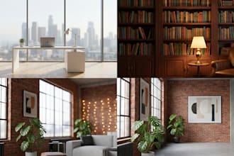 design professional modern minimalist virtual backgrounds for zoom and google