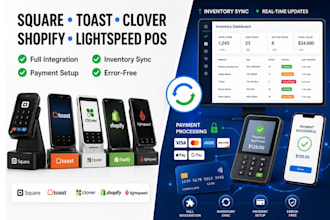 setup shopify pos square pos toast pos clover pos lightspeed pos inventory sync