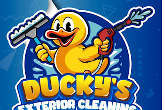 do eye catching commercial cleaning service logo