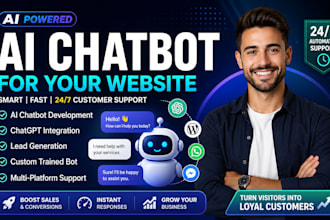 build setup ai chatbot website  chatgpt integration ai automation custom chatbot