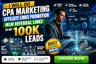 do cpa marketing affiliate links promotion, mlm referral links to get 100k leads