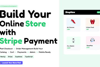 build a custom nextjs ecommerce store with stripe payment integration