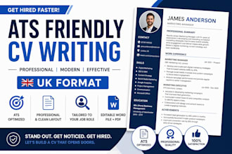 create ats friendly UK CV or resume and cover letter