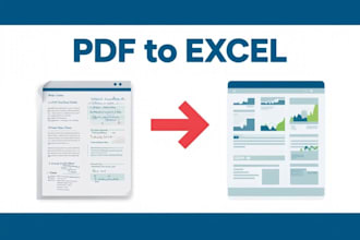 do fast PDF to excel data entry and spreadsheet work