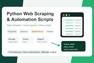 build python web scraping and automation scripts