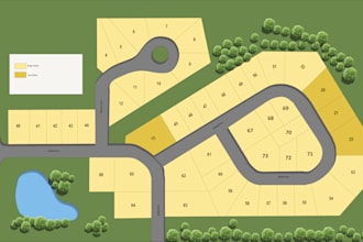 create site plan, plat map, campground map, subdivision design in 24hours