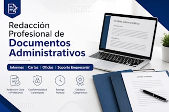 redactaré documentos administrativos, informes y cartas profesionales