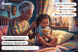 create professional children book illustrations and character artwork