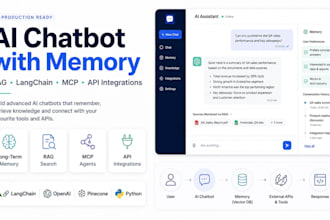 build an ai agent with memory, rag, langchain, mcp and API integrations