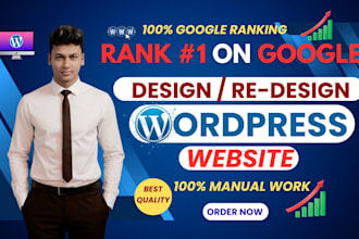 design responsive wordpress website with modern wp design