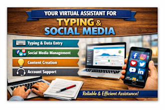 provide fast typewriting and professional social media handling services