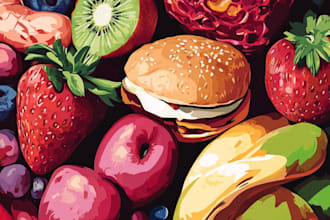 food pop art of your food pop art