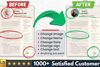 change name, date, text etc, update and format your documents professionally