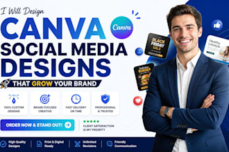 make design canva social media posts, instagram, facebook templates