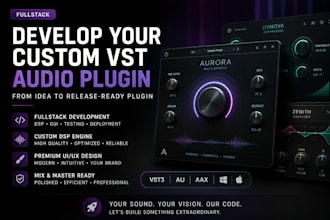 design and develop your custom vst audio plugin from concept to launch