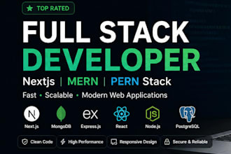 develop scalable full stack apps using nextjs mern or pern