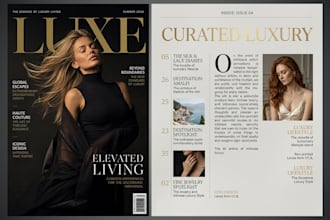 design a professional and premium magazine cover
