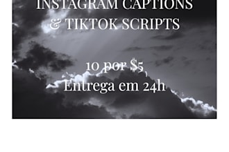 write viral instagram captions and tiktok scripts