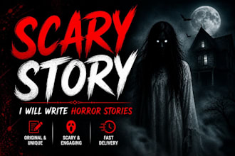 do  sort and full ghost story writing in english onley