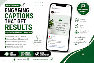 write captions, product descriptions and short content