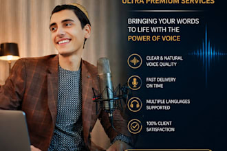 record ultra professional voice over in pashto and english