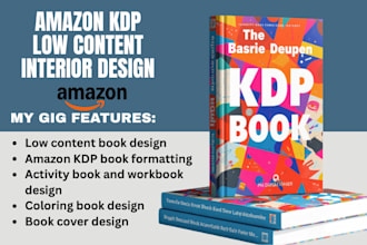 design low content book KDP low content amazon kindle coloring book interior