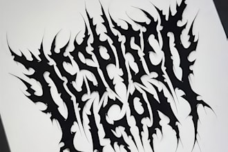 do eye catching death metal, deathcore, slam logo
