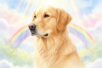 create a heartfelt memorial pet portrait using ai art