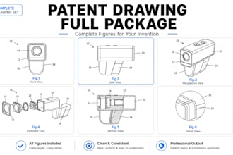 create complete patent drawings package for your invention