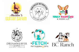 make professional animal dog pet care and veterinary logo design