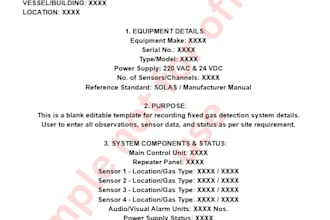 design marine safety record template