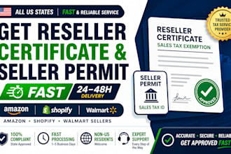 get resale certificate seller permit sales tax id for any US state fast