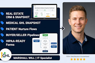 setup gohighlevel real estate crm and medical ghl snapshot