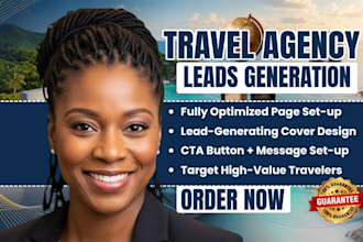 generate travel, vacation leads travel agency leads travel booking website