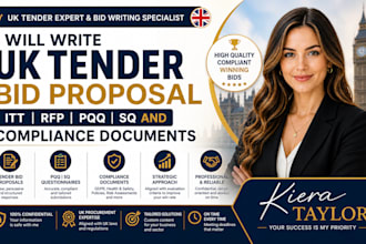 write UK tender bid proposal itt rfp pqq sq and compliance document