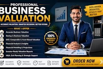 do professional business valuation,  company worth analysis