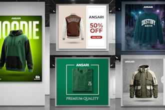 design professional product poster and social media post for your brand